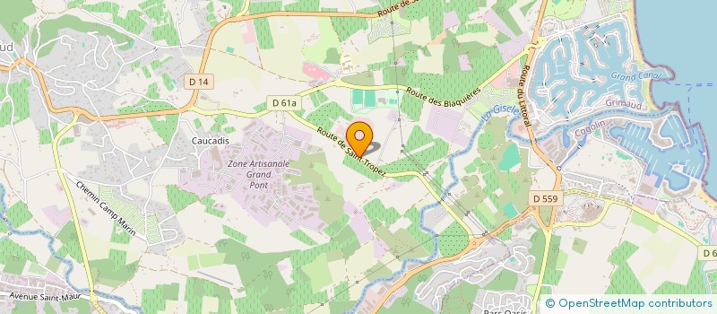 localisation de l'entreprise RCB DES CARRELAGES BEC à GRIMAUD