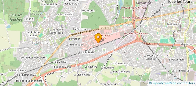 localisation de l'entreprise RCBAT  JOUE-LES-TOURS