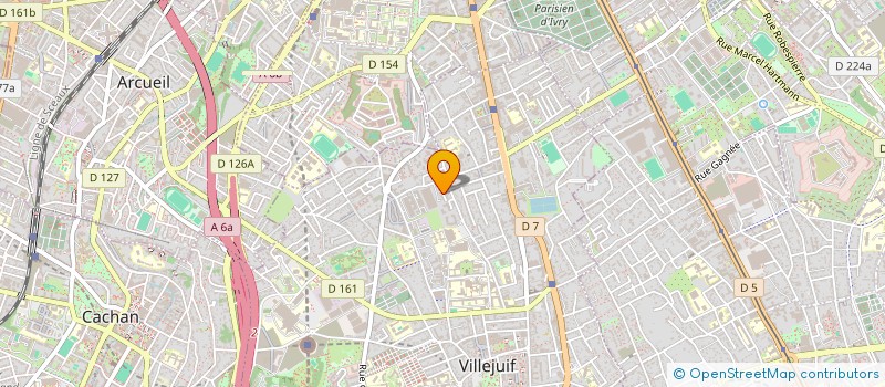 localisation de l'entreprise RCE HABITAT ET TOITURES  VILLEJUIF