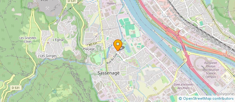 localisation de l'entreprise RCF  SASSENAGE