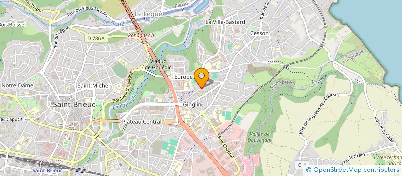 localisation de l'entreprise RCF COTES D'ARMOR à SAINT-BRIEUC