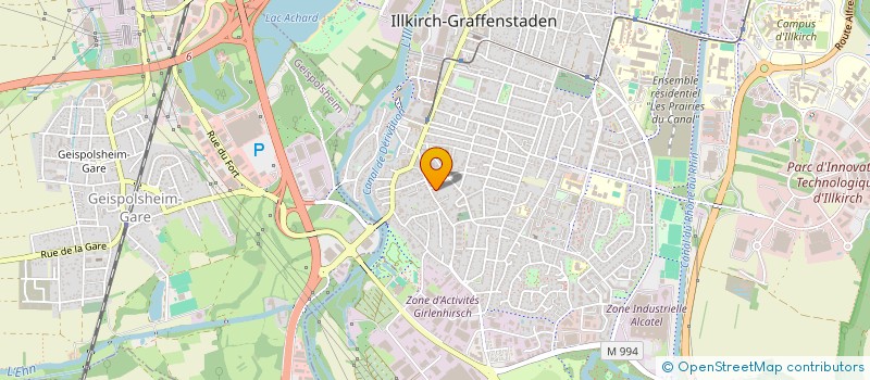 localisation de l'entreprise RCG  ILLKIRCH-GRAFFENSTADEN