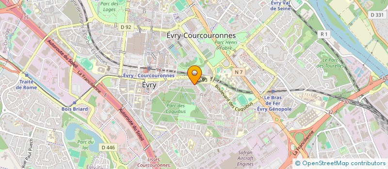 localisation de l'entreprise RCG INVESTISSEMENTS à EVRY-COURCOURONNES