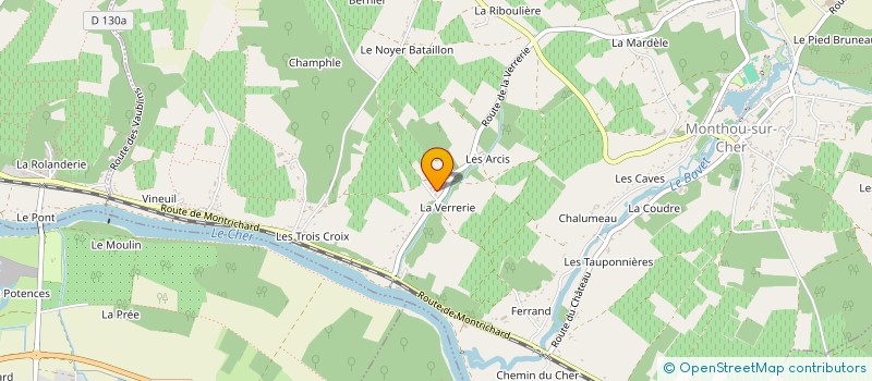 localisation de l'entreprise RCG-OUEST à MONTHOU-SUR-CHER