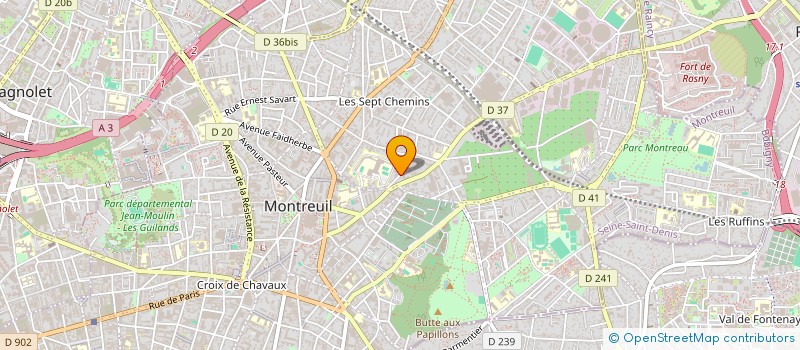 localisation de l'entreprise RCHN CAPITAL  MONTREUIL
