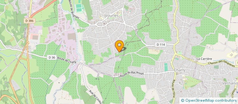 localisation de l'entreprise RCK TERRASSEMENT  VOURLES