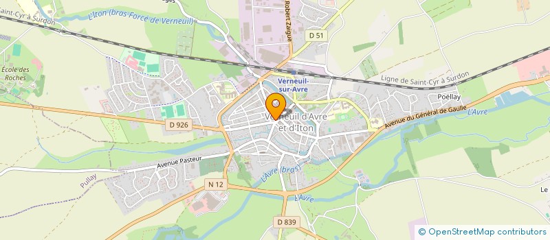 localisation de l'entreprise RCKG LAVERIE à VERNEUIL D'AVRE ET D'ITON