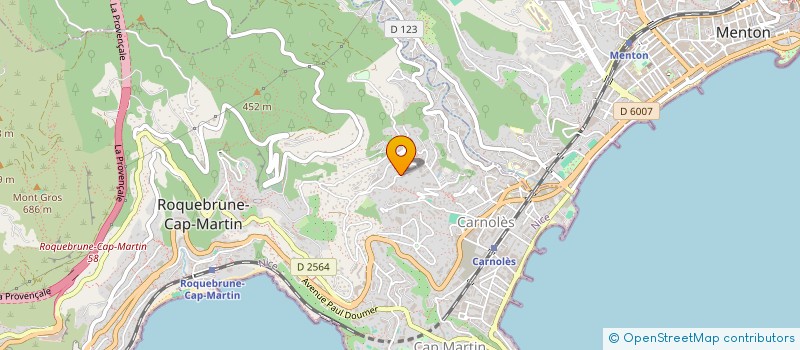 localisation de l'entreprise RCM BELLEVUE à ROQUEBRUNE-CAP-MARTIN