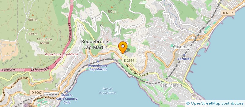 localisation de l'entreprise RCM PROPERTIES à ROQUEBRUNE-CAP-MARTIN