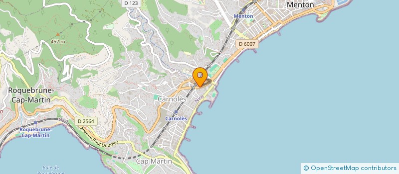 localisation de l'entreprise RCM TRAVAUX à ROQUEBRUNE-CAP-MARTIN