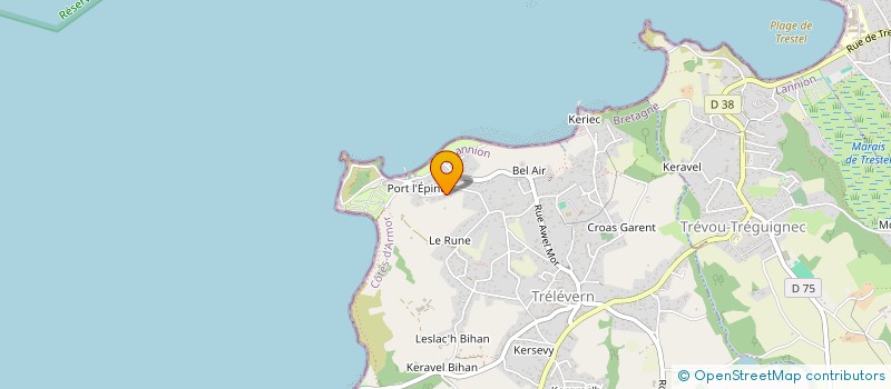 localisation de l'entreprise RCN CAMPING DE PORT L'EPINE à TRELEVERN