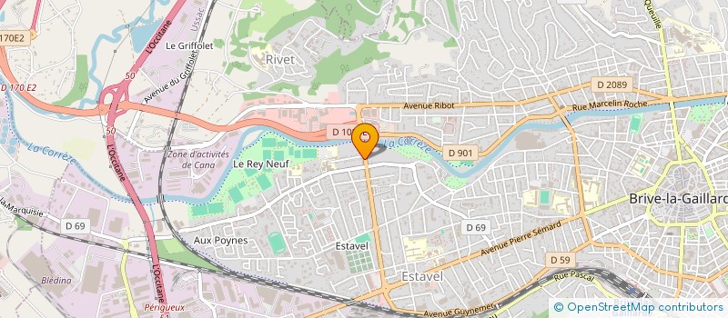 localisation de l'entreprise RCN QUAD MOTO CENTRE à BRIVE-LA-GAILLARDE