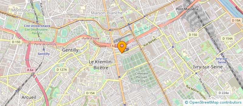 localisation de l'entreprise RCP (REHABILITATION CONSTRUCTION PATRIMOINE)  LE KREMLIN-BICETRE