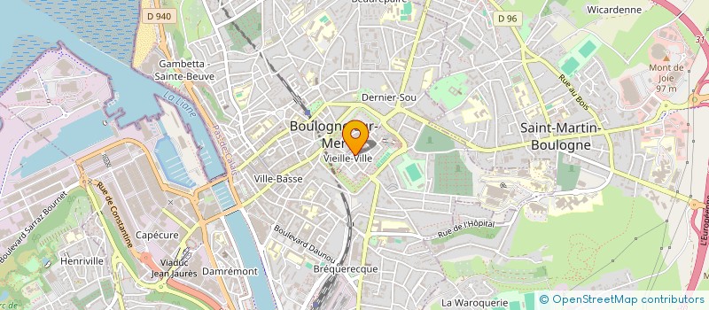 localisation de l'entreprise RCPR RESTAURATION à BOULOGNE-SUR-MER