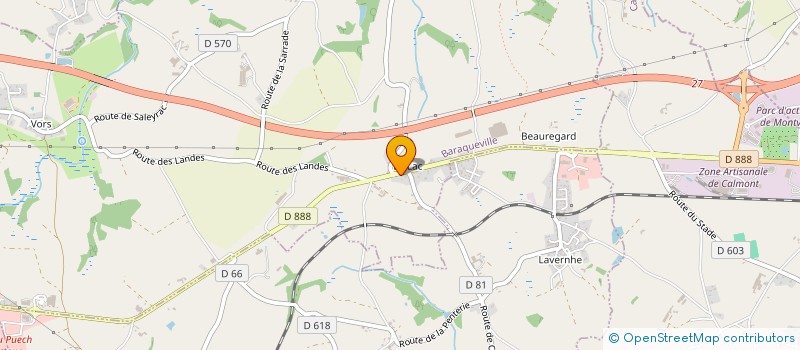 localisation de l'entreprise RCR  BARAQUEVILLE