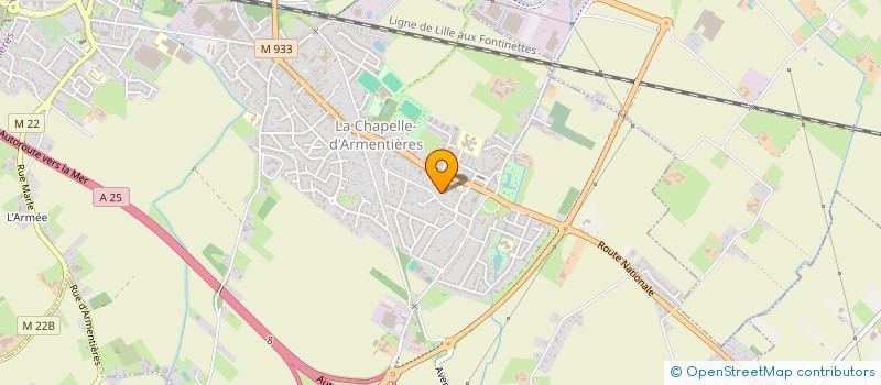 localisation de l'entreprise RCR GROUPE  LA CHAPELLE-D'ARMENTIERES