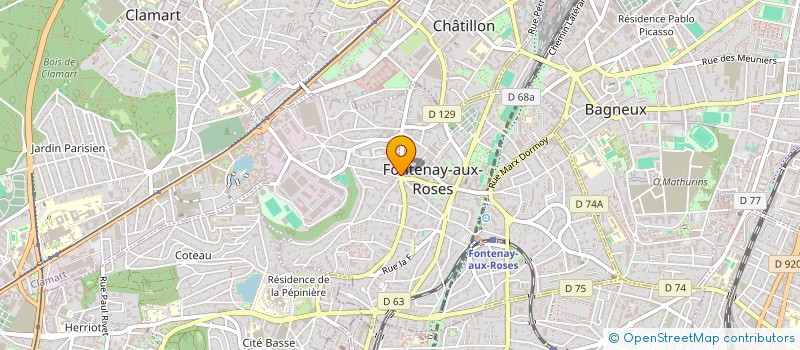 localisation de l'entreprise RCS COMMUNICATION à FONTENAY-AUX-ROSES