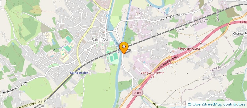 localisation de l'entreprise RCSF  LEGUILLAC DE L'AUCHE