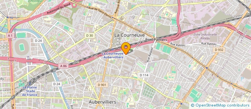 localisation de l'entreprise RCT à LA COURNEUVE