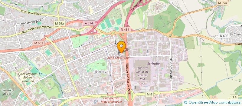 localisation de l'entreprise RCT-OUEST-ANGERS  METZ