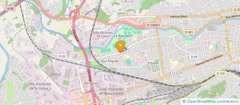 localisation de l'entreprise RCV IMMO  BRIVE-LA-GAILLARDE