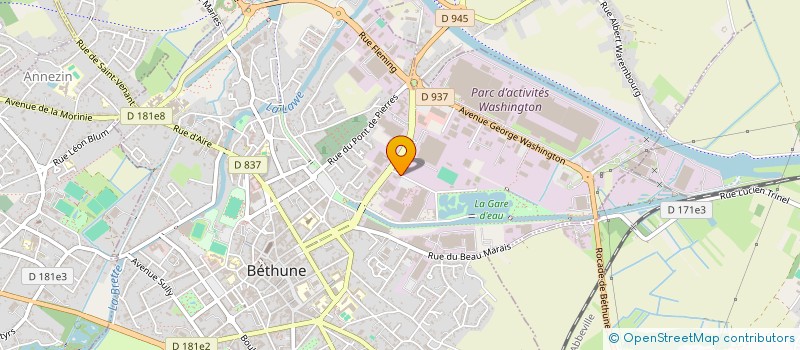 localisation de l'entreprise RCV KENNEDY à BETHUNE