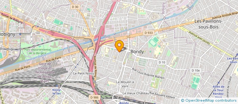 localisation de l'entreprise RD ELEC  BONDY