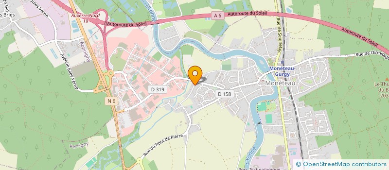 localisation de l'entreprise RD IMMOBILIER à MONETEAU