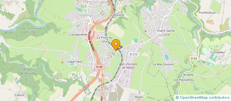 localisation de l'entreprise RD INVEST  OLEMPS