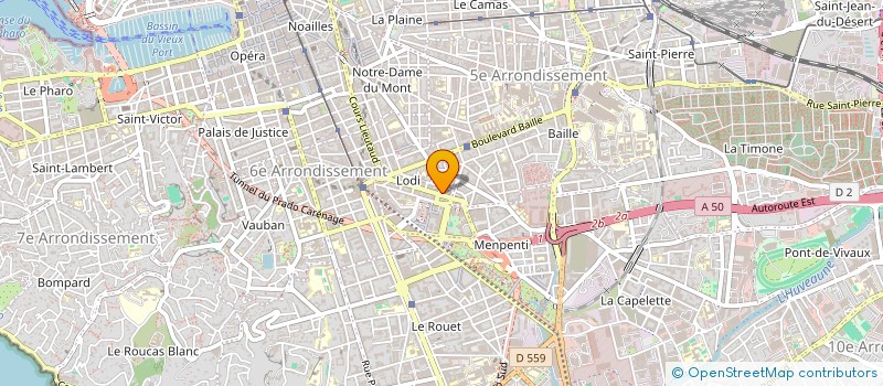 localisation de l'entreprise RDB BAT 2 PROVENCE à MARSEILLE 6EME