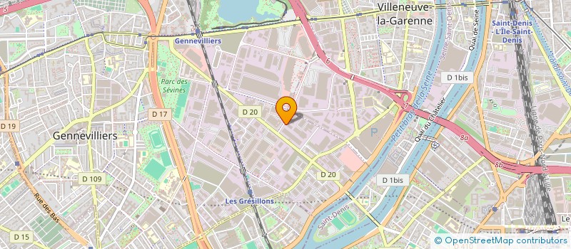 localisation de l'entreprise RDBB à GENNEVILLIERS