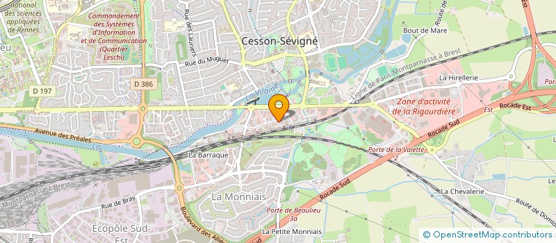 localisation de l'entreprise RDC SYSTEMES RECHERCHE DEVELOP COMMERC à CESSON-SEVIGNE