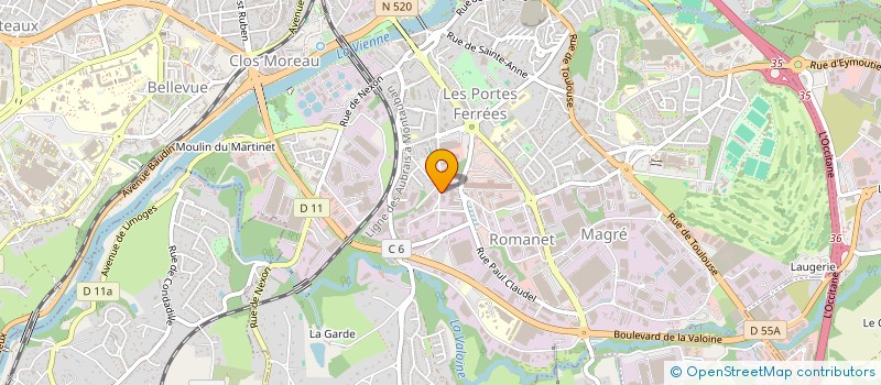 localisation de l'entreprise RDCOUPE à LIMOGES