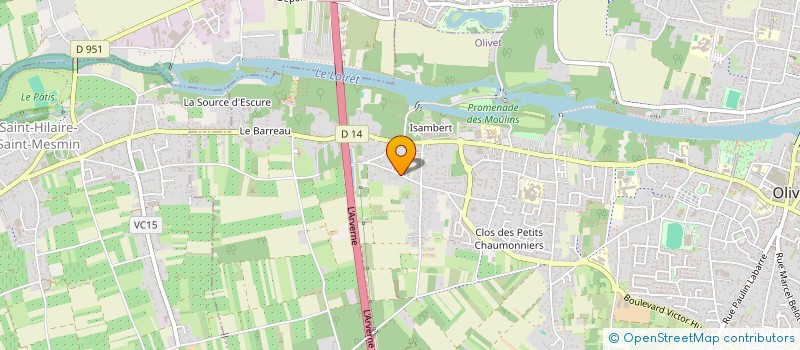 localisation de l'entreprise RDDM à OLIVET