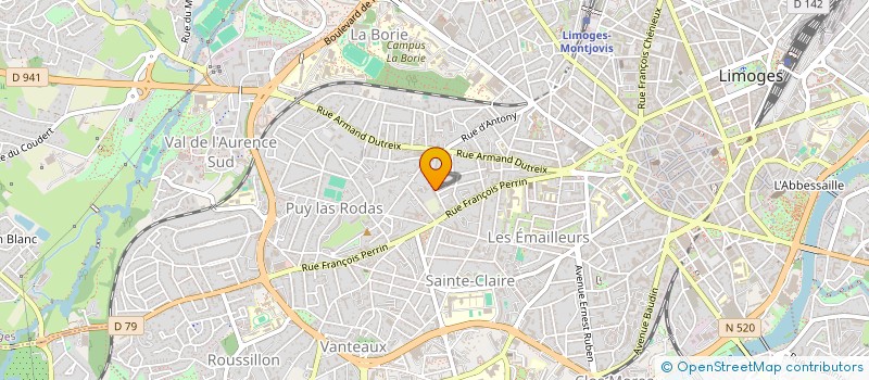 localisation de l'entreprise RDG à LIMOGES