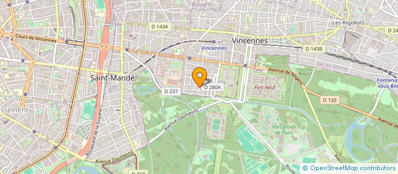 localisation de l'entreprise RDH à VINCENNES