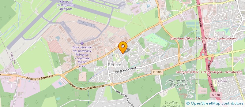 localisation de l'entreprise RDH TRANSEXPRESS à MERIGNAC