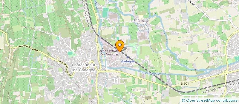 localisation de l'entreprise RDHI TRANSPORT  CHATEAUNEUF-DE-GADAGNE