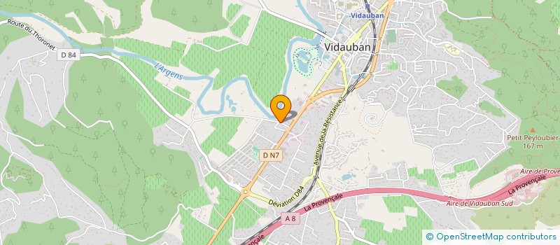 localisation de l'entreprise RDI  VIDAUBAN