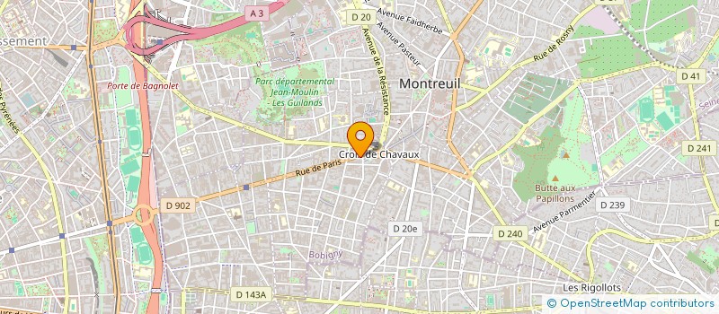 localisation de l'entreprise RDP à MONTREUIL