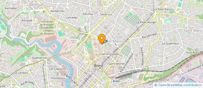 localisation de l'entreprise RDT COUVERTURE à BREST