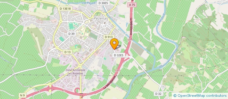 localisation de l'entreprise RE'N'ART à PEZENAS