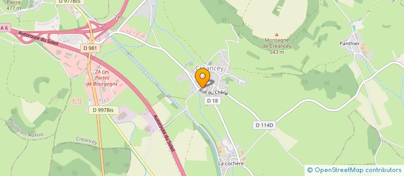 localisation de l'entreprise RE-PERES D ARTISTES  CREANCEY