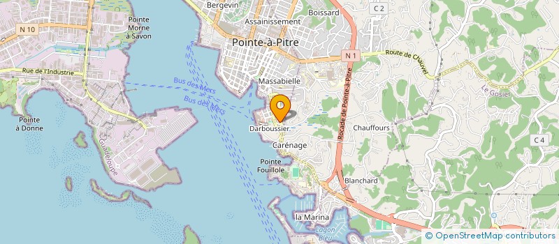 localisation de l'entreprise RE PRO ALIMENTATION  POINTE-A-PITRE