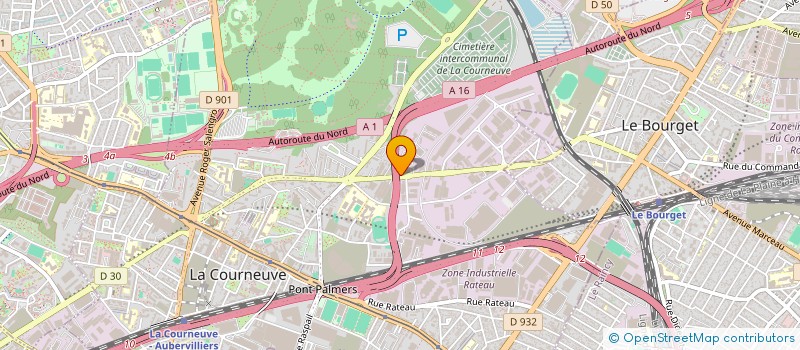 localisation de l'entreprise RE TRANS à LA COURNEUVE