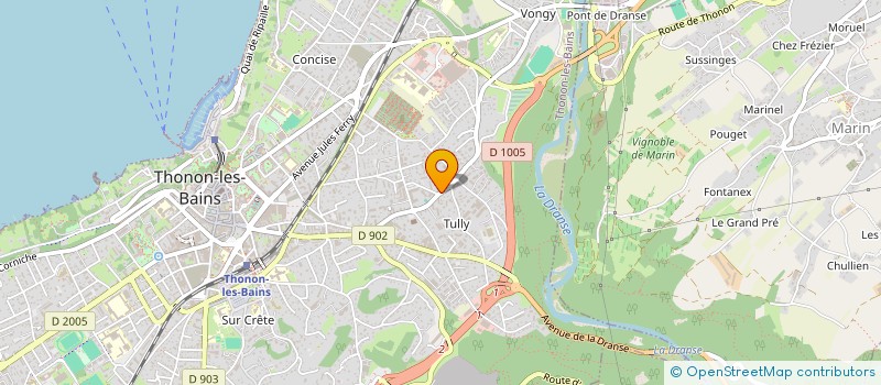 localisation de l'entreprise RE TRANSPORT LEVAGE ET MANUTENTION à THONON-LES-BAINS