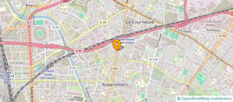 localisation de l'entreprise REA IMMO à LA COURNEUVE