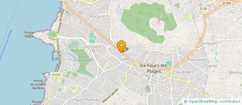 localisation de l'entreprise REA-LYZ à SIX-FOURS-LES-PLAGES