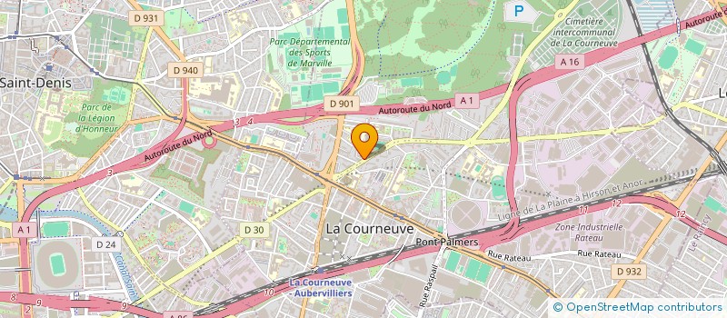 localisation de l'entreprise REACTENS à LA COURNEUVE