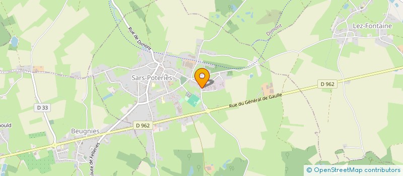 localisation de l'entreprise REACTION  SARS-POTERIES